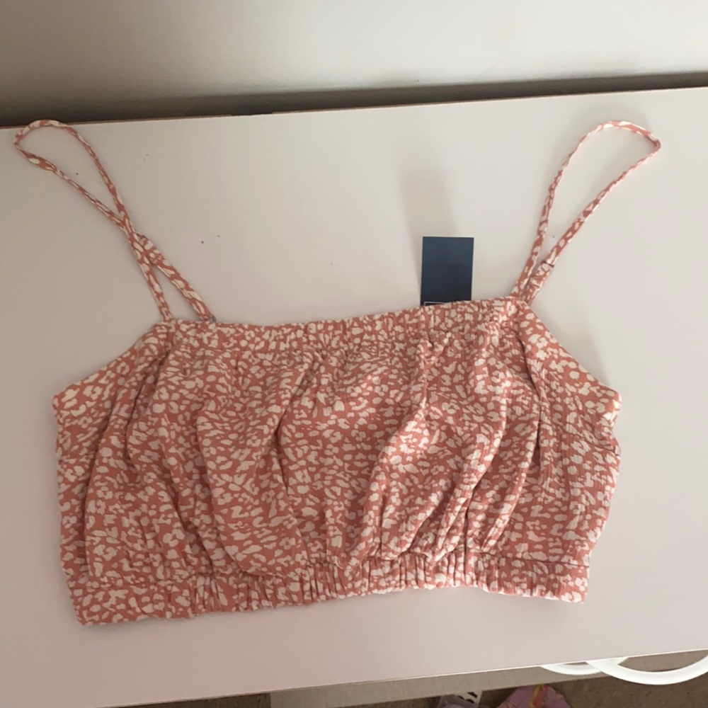 Pink patterned tank top